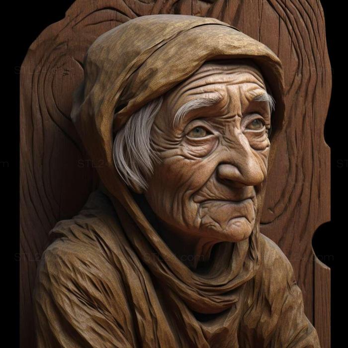 Characters (Old Lady 2, HERO_1246) 3D models for cnc